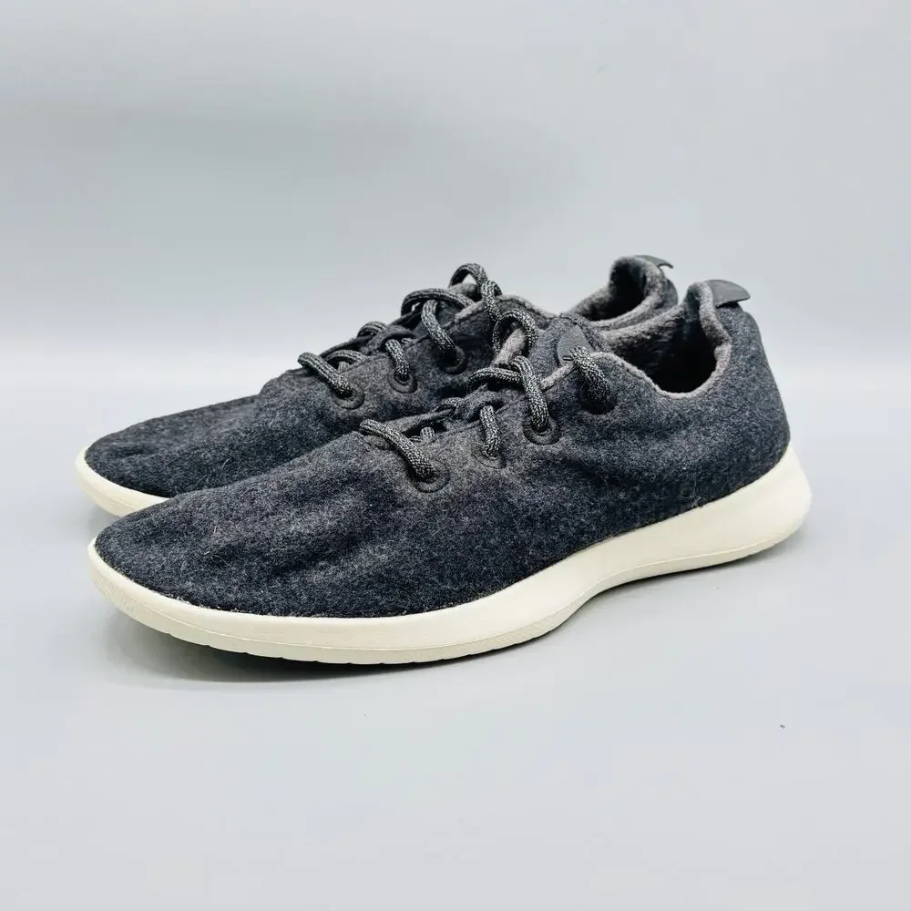 Allbirds Shoes Mens 10 Dark Gray Merino Wool Runners Casual Low Top Sneakers